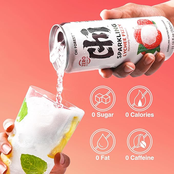 CHI FOREST Lychee Fizzy Sparkling Water (11.16 oz* 24) - Bloomnest