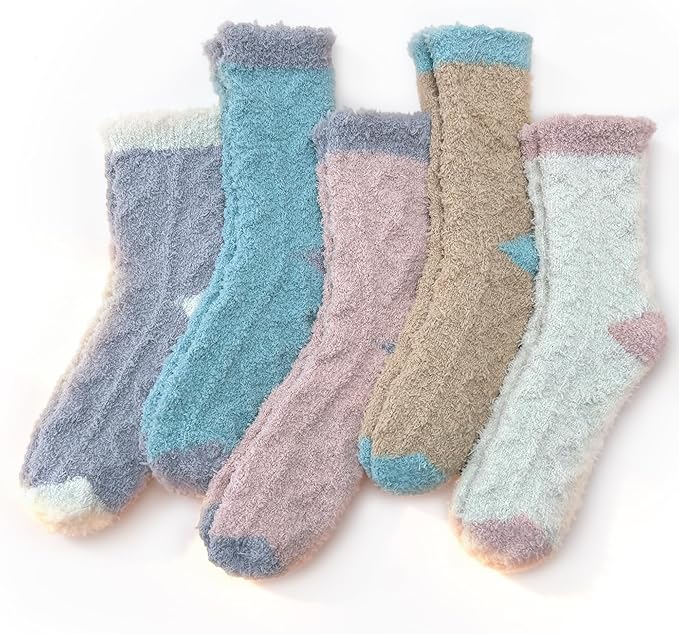 TEHOOK Warm & Cozy Valentines Gifts for Women, Fluffy Fuzzy Plush Sleeping Slipper Socks - Soft Warm Fabric - Bloomnest