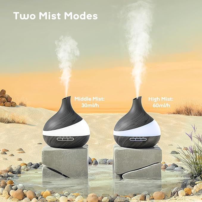 500ML Essential Oil Diffuser: Aroma Diffuser with Remote Control for Hotel Spa Yoga Room - Humidifiers for Bedroom with 14 Colors LED Night Light for Kids/Women Home Relaxation - Bloomnest