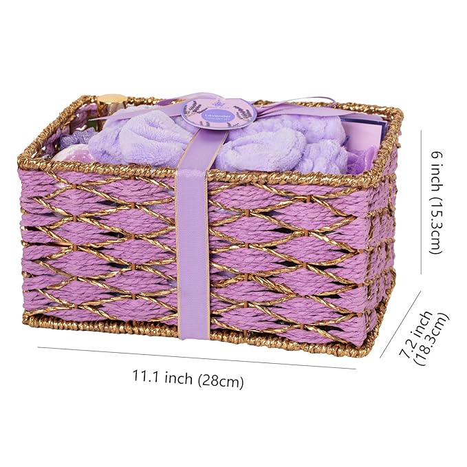 35 Pcs Valentines Day Gifts for Women, Lavender Bath and Body Gift Basket, Facial Skin Care Set, Spa Kit, Self-Care Set, Face Sheet Mask, Necklace, Birthday, Christmas, Mother Day, Anniversary - Bloomnest