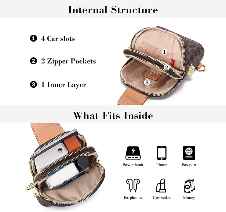 INICAT Small Sling Bag for Women Everyday & Travel Crossbody Bags Lightweight Cross Body Purses Vegan Leather - Bloomnest