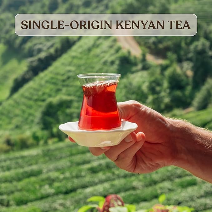 Akina Single-Origin Peach Black Tea Bags | 100% Naturally Fruit Flavored Tea Bags, Kenyan Origin, Gourmet, Hot Beverage (25 String & Tag Sachets, 50g) - Bloomnest