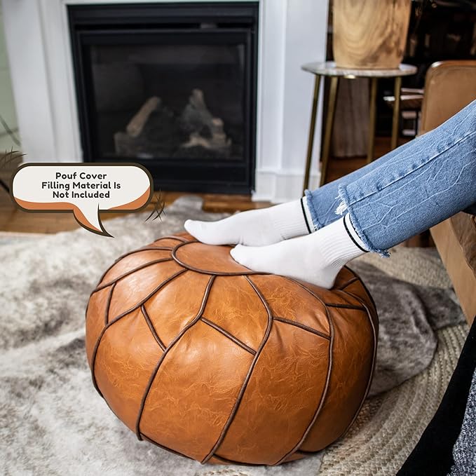 Moderner Pouf Ottoman Pumpkin Color - Bloomnest
