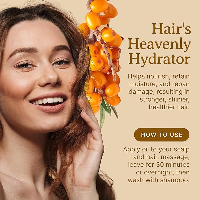 Bella Terra Oils - Sea Buckthorn Oil 8 oz - The Ultimate Elixir from Nature's Bounty, Rich in Flavonoids & Essential Fatty Acids, Gilded Luxe for Your Face - Bloomnest