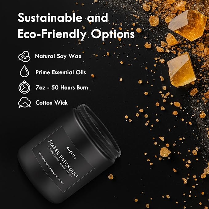 Winter Candle Gift Set for Men – 4 Pack Soy Candles with Cedar Oakmoss, Pine & Clove, Amber Patchouli, Sandalwood – Masculine Scented Candles for Home, Christmas Gift Set for Dad Fathers Day - Bloomnest