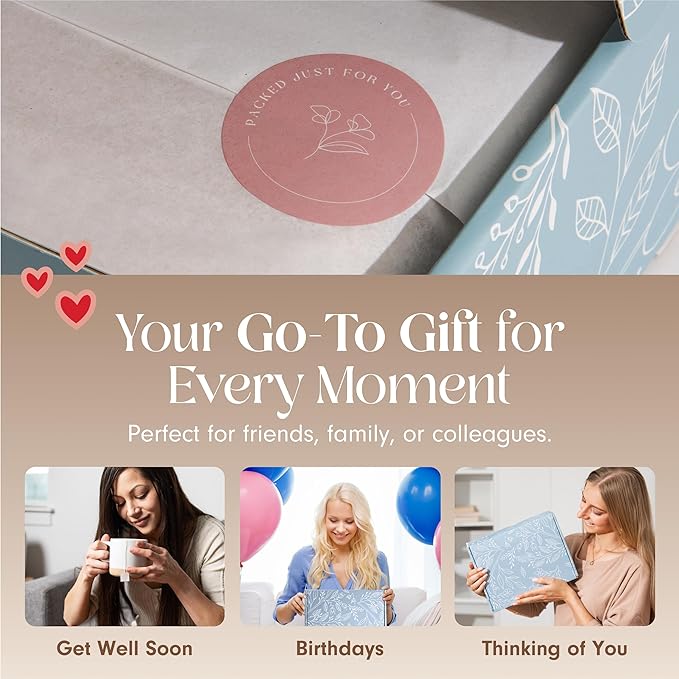Unboxme Get Well Soon Comforting Gift Basket for Women - Soothing Self Care Box with Fluffy Socks, Ceramic Mug, Chai Tea, Honey & Cinnamon for Mom, Sister, Friends and Coworkers - Bloomnest