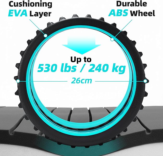 Back Roller for Back Pain Reliefn & Stretching, Deep Tissue Massage Roller Supports Up to 530 lbs / 240 kg, 5.5''-7.5'' Curved Foam Roller for Home Physical Stretching - Bloomnest