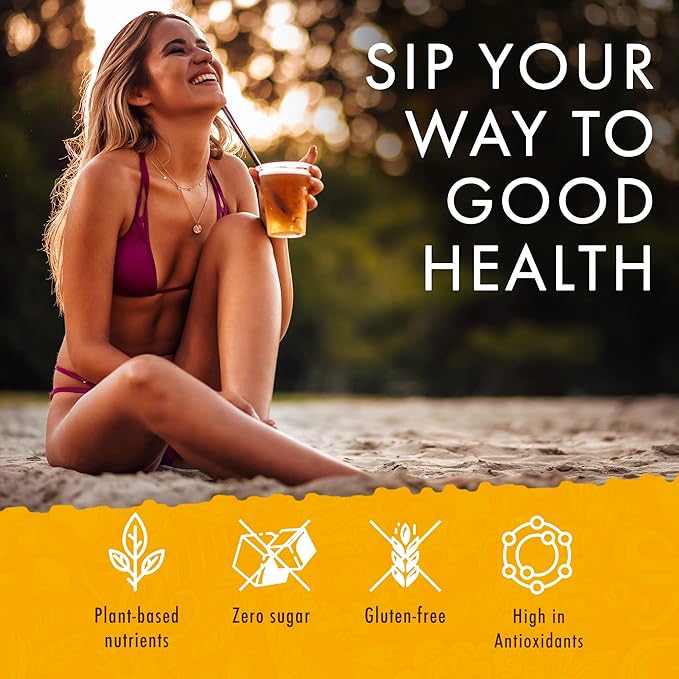 Hawaiian Natural Tea Mango Peach Flavored Organic Tea - Tropical Fruit Green and Black Tea Blend - Perfect Daily Cup & Gift for Special Occasions - 60 Tea Bags - Bloomnest