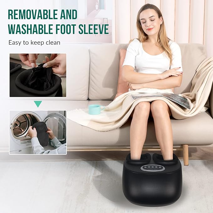 Snailax Shiatsu Foot Massager with Heat, Kneading, Compression, Vibration, Feet Massage Machine for Plantar Fasciitis, Neuropathy, Foot Warmer, Gifts for Women Men,Size 13 - Bloomnest