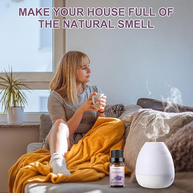 Sedbuwza Lavender Essential Oil, Pure Organic Lavender Fragrance Oil for Diffuser, Humidifier, Soap, Candle, Perfume Sedbuwza