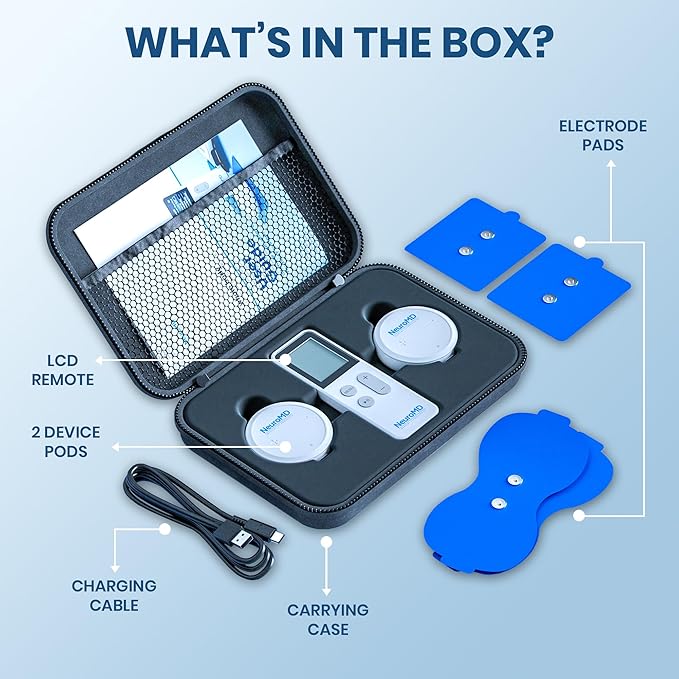 NeuroMD Wireless TENS Unit Muscle Stimulator for Pain Relief | TENS Machine with Electrode Pads | 5-Step Complete Relief Program with EMS Technology for Back Pain, Muscle Strengthening, and Sciatica - Bloomnest