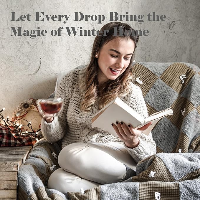 AmaKane Winter Fragrance Oil, Holiday Diffuser Oil Scents, Candle Scents for Candle Making, Soap Making Scents, Oud Vanille, Frosted Fir, Leather Almond and More Essential Oils 6x10ml AmaKane