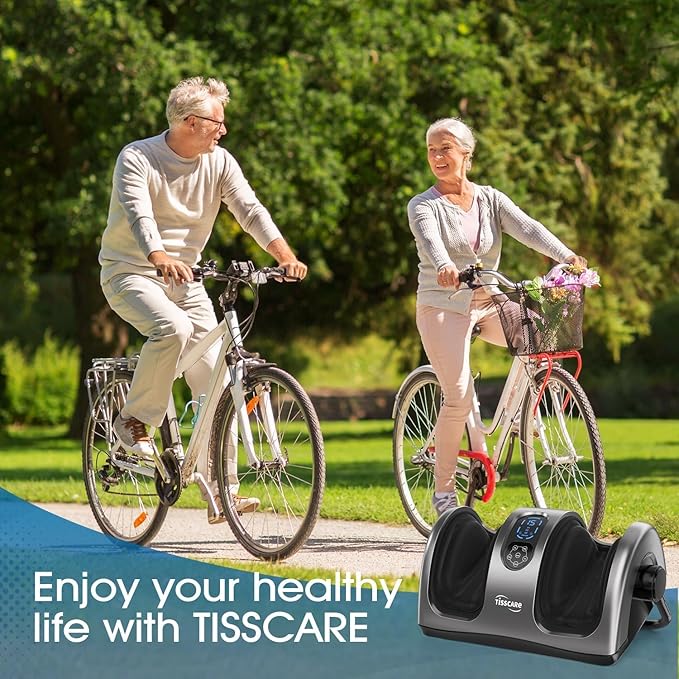TISSCARE Foot Massager with Heat, Shiatsu Foot Massager for Plantar Fasciitis, Neuropathy, Circulation and Pain Relief, Remote Control, Deep Kneading, Gifts for Women Men Mom Dad - Bloomnest