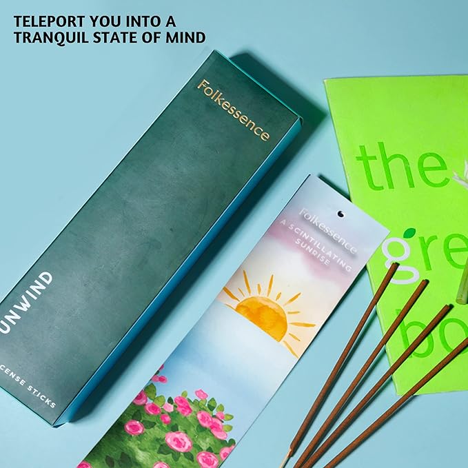Folkulture Incense Sticks (120 Sticks) | Set of 6 Premium Incense for Relaxation, Aromatherapy, Gifts | No Charcoal,Organic, Non Toxic, 45 Mins, Long Burning Oud, Jasmine, Peppermint Insence-Sticks