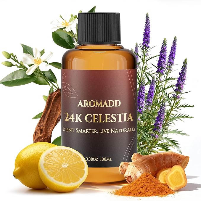 AROMADD 24K Celestia Diffuser Oil Inspired by Luxury Hotel Scent 3.38 Fl Oz (100ml), Aroma Diffuser & Hotel Fragrance Diffuser Oil, Essential Oil Diffuser for Aromatherapy, Long-Lasting - Bloomnest