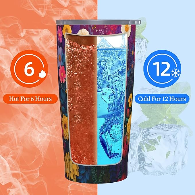 Owl Tumbler with Lid and Straw 20 oz Stainless Steel Cup Insulated Tumbler Coffee Mug for Home Office or Car Christmas Birthday Gifts - Bloomnest