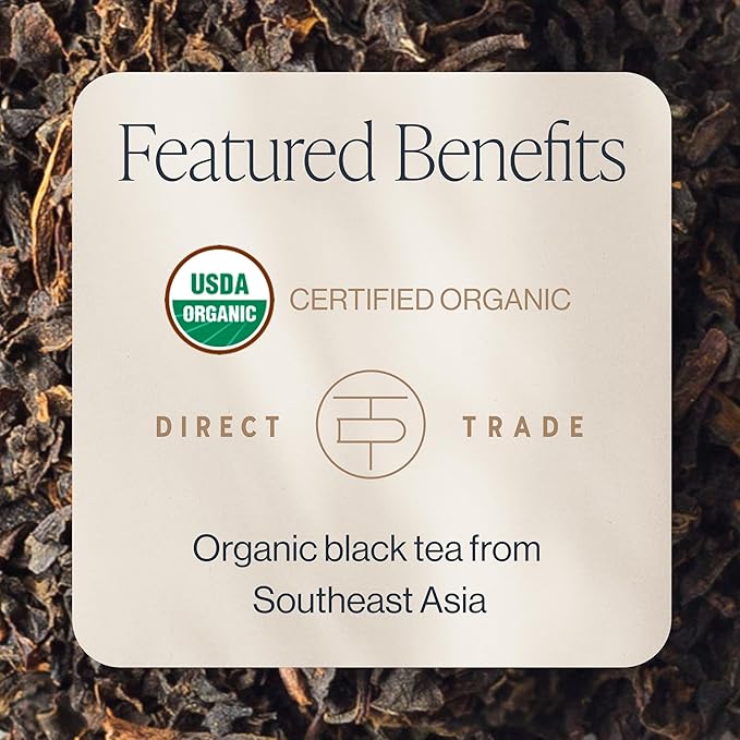 Rishi Tea English Breakfast Tea - Organic Loose Leaf Pure Black Tea, Energizing & Caffeinated, Ideal for Hot or Iced Tea - 16 Ounces, 45+ Servings - Bloomnest