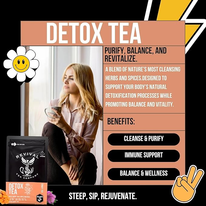 Revival Tea Company Herbal Tea - Hand Blended Craft Bold Flavor | Loose Leaf or Tea Bags | Organic and Caffeine Free (Tea Bags, Detox Tea) - Bloomnest