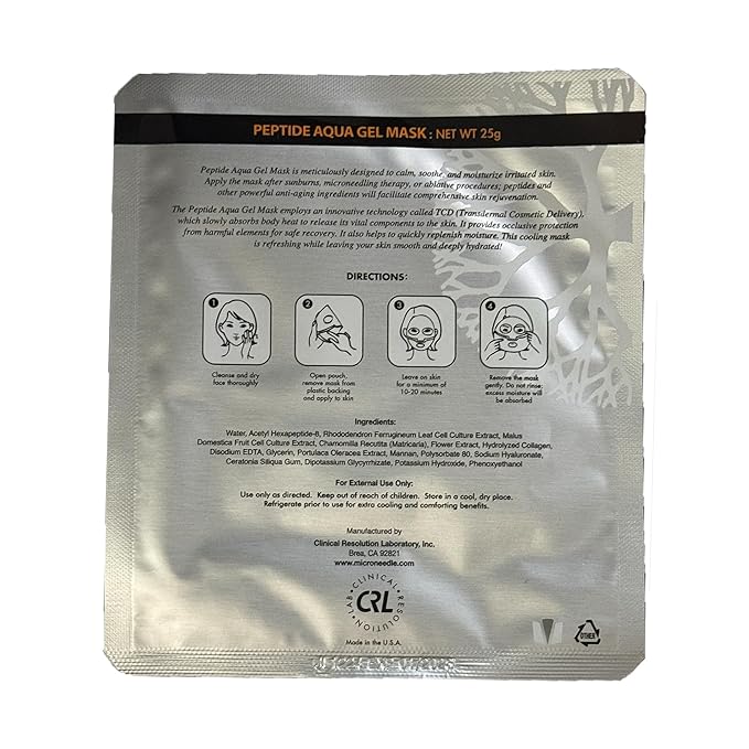 Clinical Resolution Peptide Aqua Gel Mask, Hydrating & Refreshing Gel Sheet Mask, Cooling Sensation for Skin Comfort, 15 Single-Use Masks (3 Boxes, 5 per Box) - Bloomnest