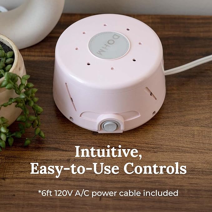 Yogasleep Dohm Classic (Pink) The Original White Noise Machine, Soothing Natural Sound from A Real Fan, Noise Cancelling for Office Privacy, Travel & Meditation, Sleep Therapy for Adults & Baby - Bloomnest