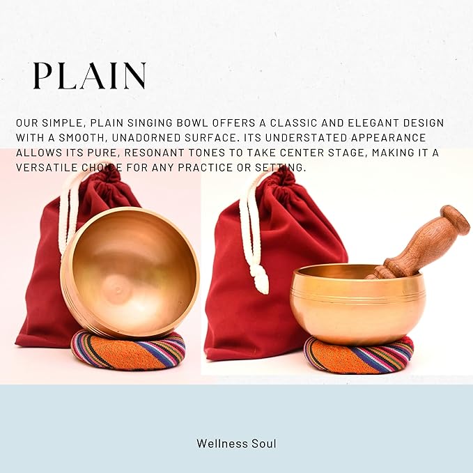 Authentic Tibetan Singing Bowl-Meditation Bowl with Cushion, Mallet and Carry Bag-Handcrafted in Nepal- best for Yoga, Chakra Healing, Mindfulness, and Stress Relief-Spiritual Gifts for Women and Men WellnessSoul