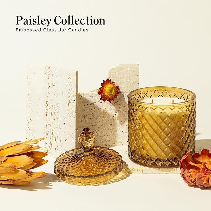 Fall Candle | Jasmine Magnolia Scented Candles, Large Wooden Wick Natural Candles Non Toxic for Home Scented, Clean Burn, Luxury Candle Gift for Women & Men,Gift-Ready for Autumn Hosting, 14.8 oz - Bloomnest