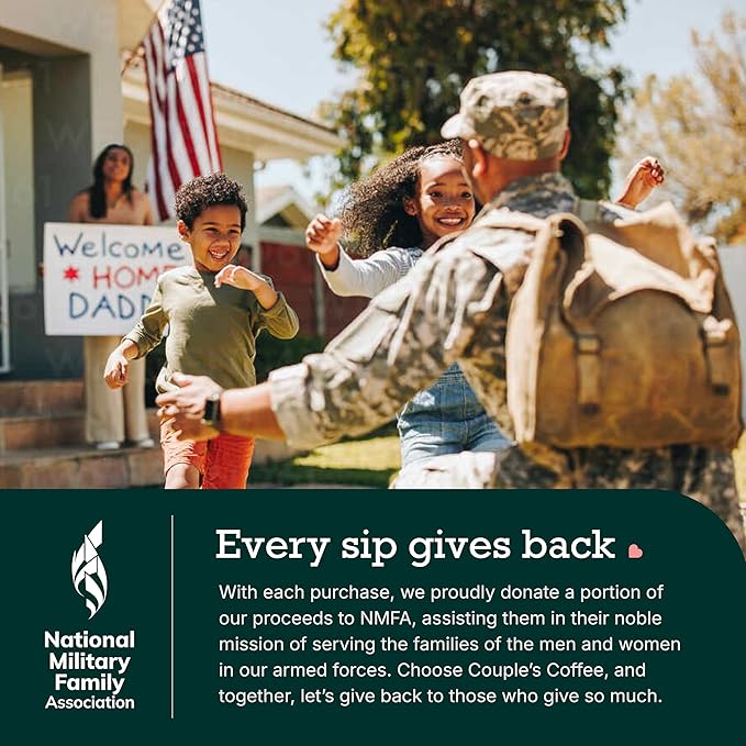 Couple's Coffee K-Cups | Decaf Coffee Pods | Gives Back to Military Families | Pillow Talk | Compatible with K-Cups & Single Serve Brewers | 24 Count - Bloomnest