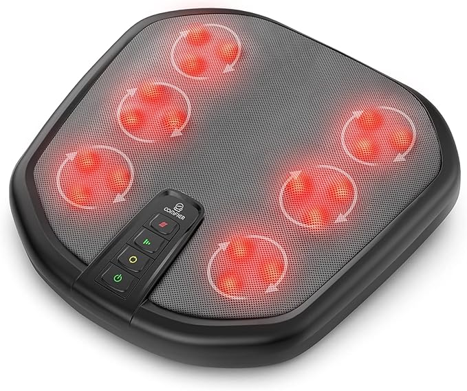 COMFIER Shiatsu Foot Massager for Plantar Fasciitis，Neuropathy, Keading Feet Massager Machine with Heat.Foot & Back Massager with Washable Cover, Feet Warmer for Men,Women - Bloomnest