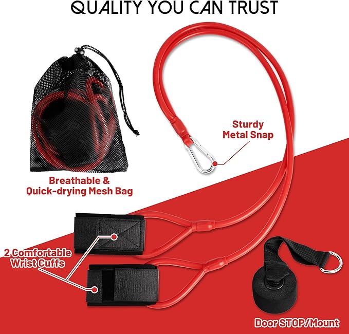 Baseball Softball Resistance Training Bands, Arm Strength, Pitching and Conditioning Equipment for Kids - Bloomnest