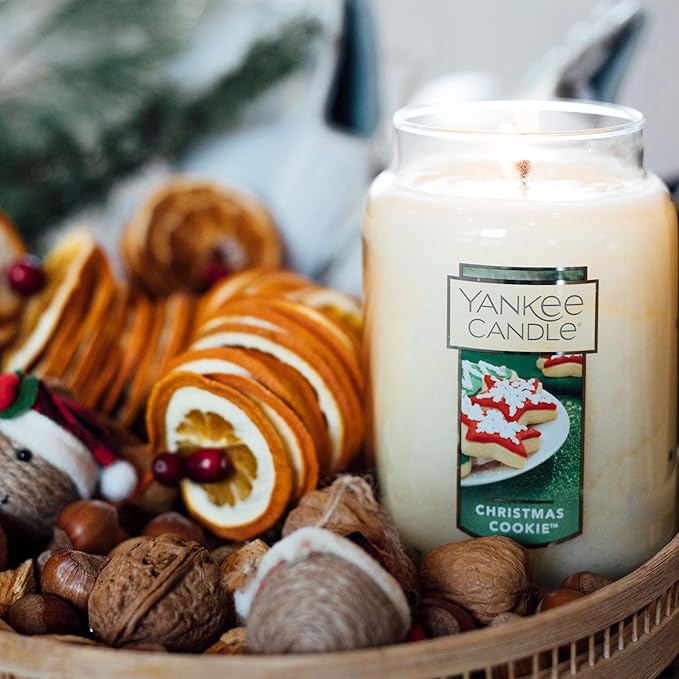 Yankee Candle Christmas Cookie Scented Classic 22oz Large Jar Single Wick Candle Over 110 Hours of Burn Time Perfect for Holiday Gifting and Celebration - Bloomnest
