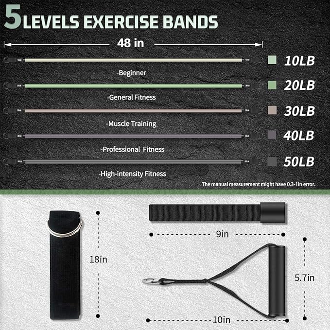 VEICK Resistance Bands, Exercise Bands, Workout Bands, Resistance Bands for Working Out with Handles for Men and Women, Exercising Bands for Fitness Weights Work Out at Home - Bloomnest