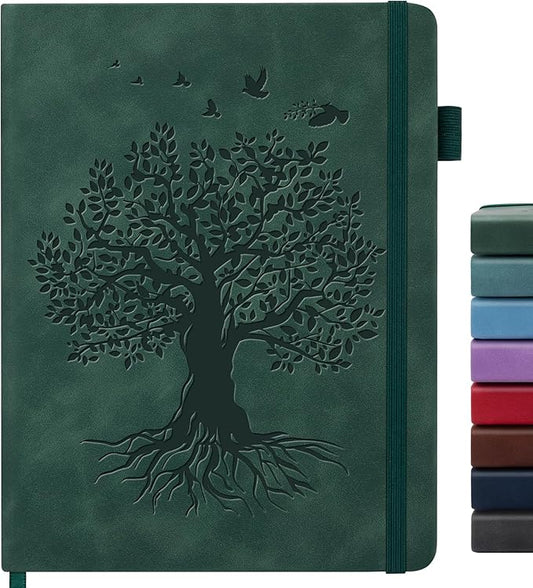 Lined Journal Notebook for Women Men, A4 Hardcover Leather Journals for Writing, 200 Pages Thick Paper, Daily Journal Notebook for Work, School, Note Taking, Business, Travel, College Ruled - Bloomnest
