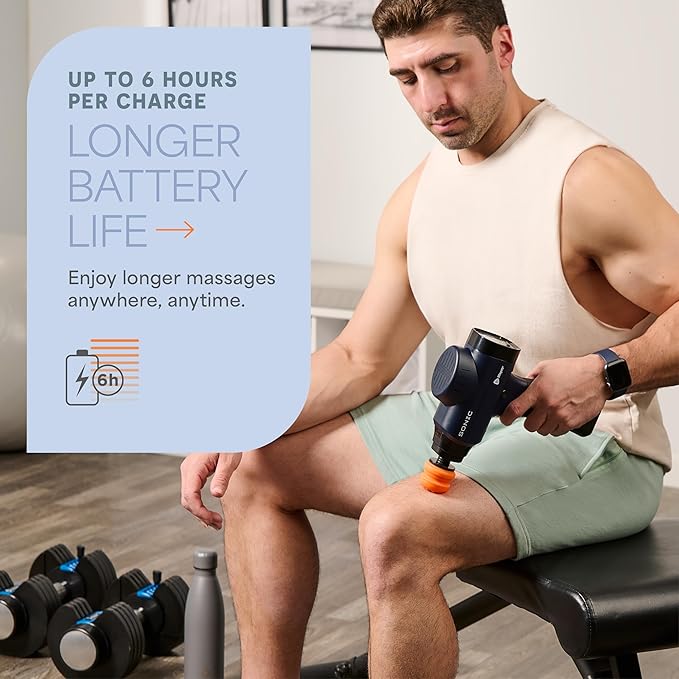 LifePro Massage Gun & Holder (Sold Separately) – Percussion Muscle Massager for Athletes with 8 Heads & 6 Speeds – Deep Tissue Back Muscle Extender for Recovery - Bloomnest