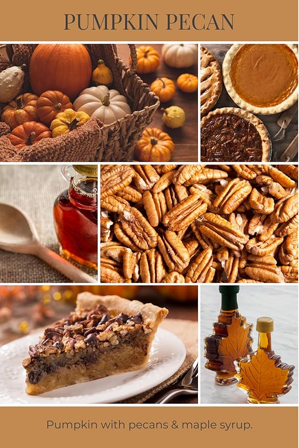 ECO CANDLE CO. Mason Jar Candle, Pumpkin Pecan, 8 oz. - Scents of Pumpkin, Pecans, & Maple Syrup - 100% Soy Wax, No Lead, Kraft Label & Antiqued Pewter Lid, Hand Poured, Midwest Grown Soybeans - Bloomnest