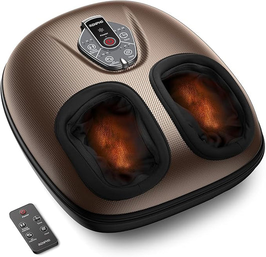 RENPHO Foot Massager Machine with Heat [2026 Upgraded], Shiatsu Foot Massager for Plantar Fasciitis, Birthday Gifts for Women Mom Men Dad, Wireless Control, 2026 New Upgraded, Up to US 12 - Bloomnest