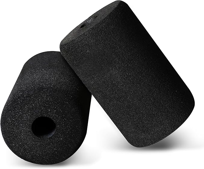 WF Athletic Supply Foam Foot Pads, Foam Roller for Gym Exercise Machines Equipment Replacements, Roller Pad for Leg Extension, PEC Deck Pads for Weight Bench, Sold by Pair (6” x 3.5” OD x 0.875” ID) - Bloomnest