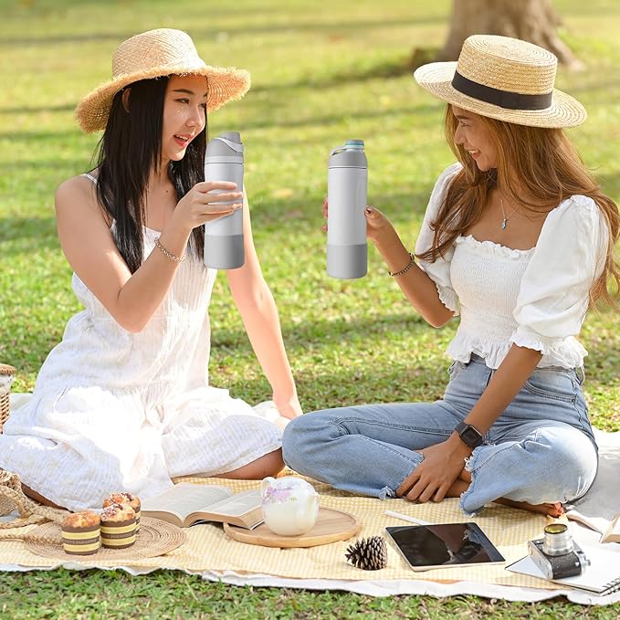 2PCS Silicone Water Bottle Boot for Owala 24oz 32oz 40oz, Anti-Slip Protective Sleeve Bottom Bumper Protector for FreeSip, Twist, and Flip Stainless Steel Water Bottles Alwenid