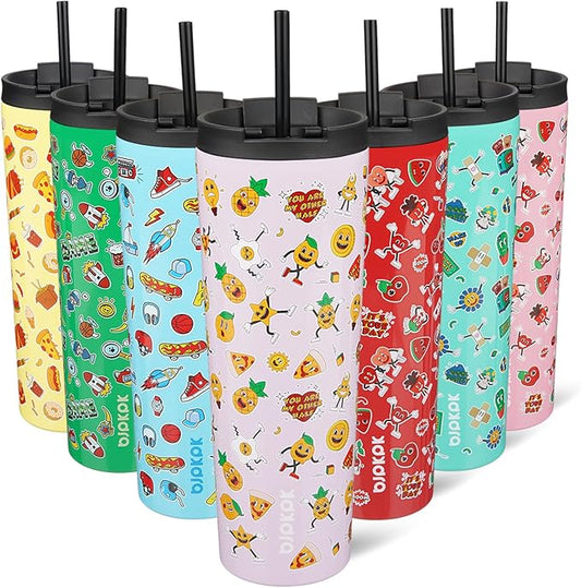 BJPKPK 30oz Tumbler With lid And Straw Stainless Steel Travel Coffee Mug Insulated Tumblers Cups,Hawaii Fruits Purple - Bloomnest