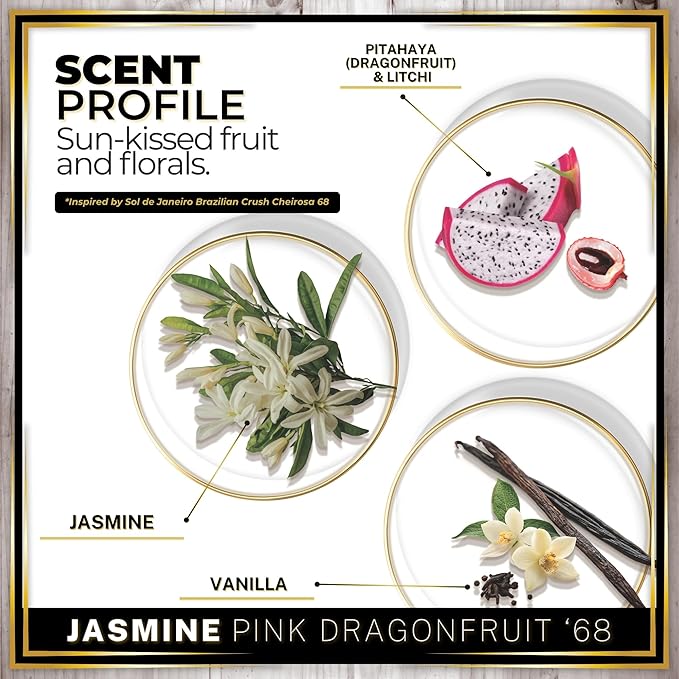 Urban Naturals Car Air Freshener Hanging + Vent Clip, Jasmine Pink Dragonfruit '68 Scent Diffuser, Long Lasting Car Fresheners Made in USA, Auto Accessories for women (1 Pack) - Bloomnest