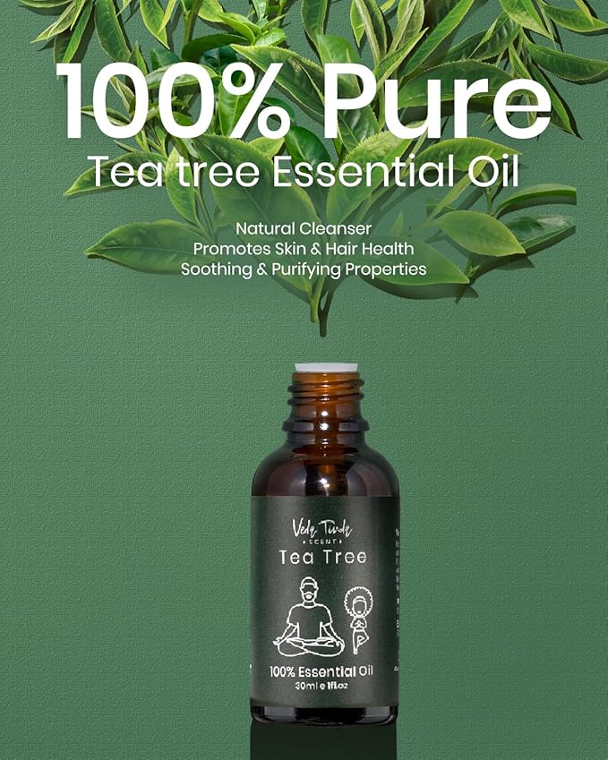 VTS Essential Oils - Lavender & Sweet Orange & Tea Tree, Premium Grade Essential Oils Set with Dropper for Diffusers, Humidifiers, Aromatherapy, Massage, Skin & Hair Care, 1 Fl Oz (Pack of 3) - Bloomnest