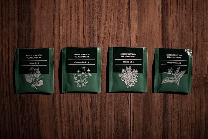 ACORUS Herbal Selection Tea Set, Natural Herbal Tea Variety Pack, Assorted Tea Box, Tea Gift Set of 4 Different Teas, Herbal Tea Sampler of 56 Tea Bags Individually Wrapped - Bloomnest