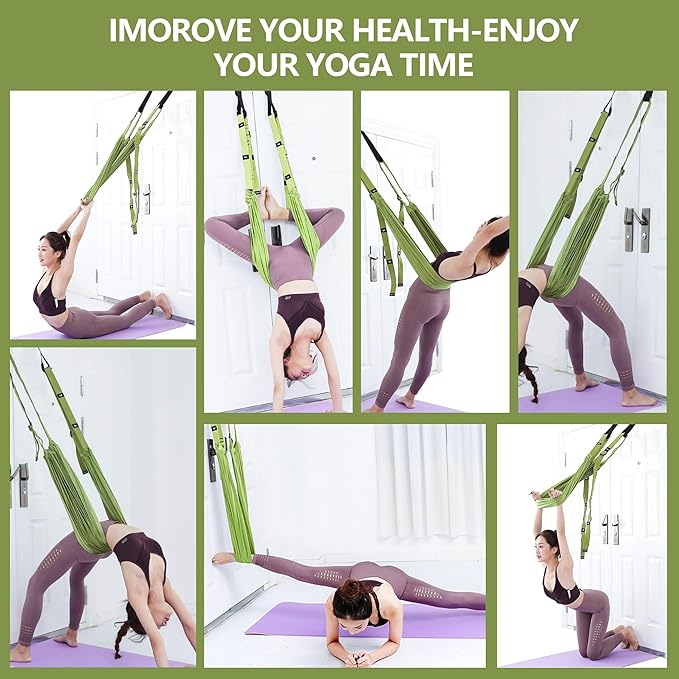 Leg Stretcher Strap, Stretching Equipment with Door Anchor Flexibility Trainer Backbend Assist for Dance Aerial Yoga Ballet Leg Stretching Exercise - Bloomnest