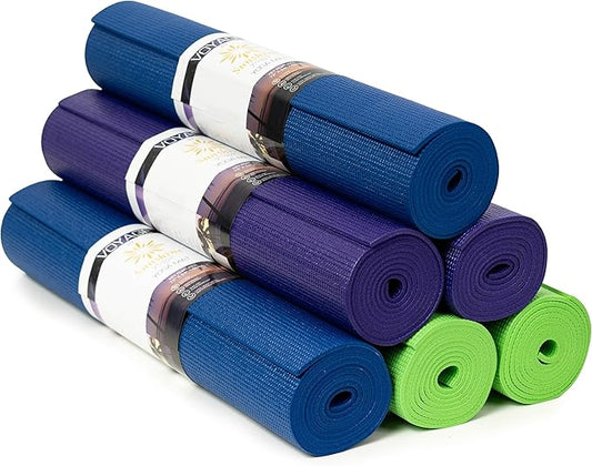 Sunshine Yoga Voyage Yoga Mat, 6 Pack, 72" x 24" Professional Studio and Gym Bulk Yoga Mats, 5mm Thick, Durable, Anti-Tear, Non Slip Fitness and Exercise Mats - Bloomnest