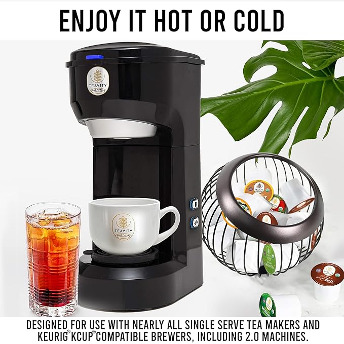 Organic Licorice Mint Tea Pods for Keurig - Natural Decaf Peppermint Tea by Teavity (36 Tea Pods) - Bloomnest