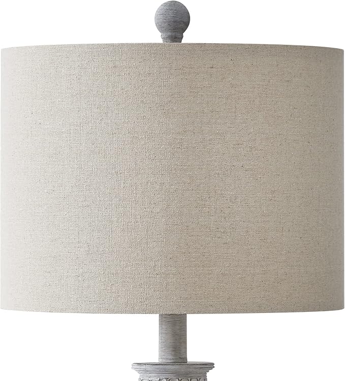 BOBOMOMO 24.5" Farmhouse Rustic Retro 24.5'' Table Lamp Set of 2 for Bedroom Living Room Traditional Nightstand End Table Lamps - Bloomnest