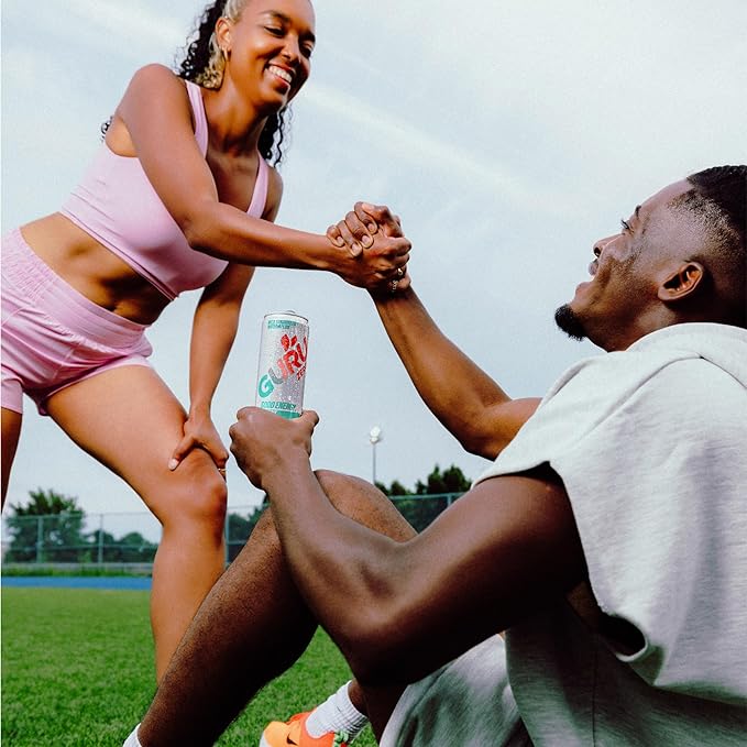 GURU ZERO SUGAR Wild Strawberry Watermelon Organic Energy Drinks, Clean Energy Drink with Plant Based Natural Caffeine from Green Tea, Coconut Water, Prebiotic, Zero Added sugars, Gluten Free and Vegan, Pre Workout, Healthy Drinks, 12oz (Pack of 24) - Bloomnest