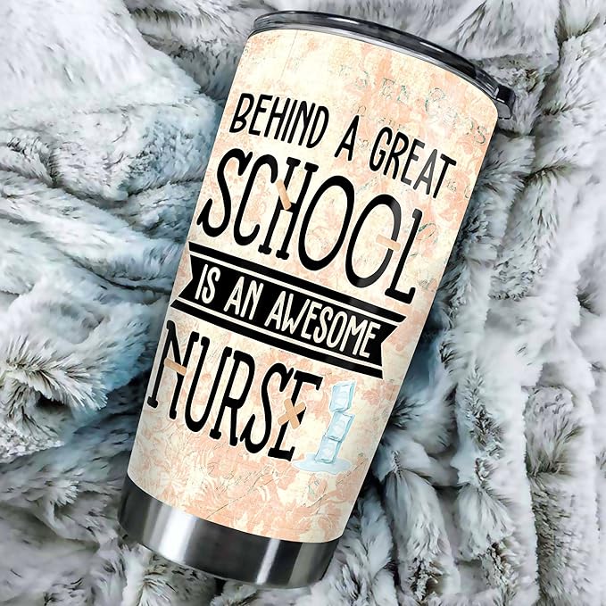 Stainless Steel 20oz Tumbler, Funny Nurse Appreciation Gifts for Birthday, Christmas, School Nurse Day, Coffee Cup - Bloomnest