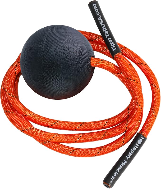 Tiger Tail Tiger Ball 2.6 Foam Roller Ball + 47” Corded Rope – Deep Tissue Massage Ball: Feet, Legs, Neck, Back – Trigger Point Massage Therapy – Relieve Muscle Soreness – Muscle Recovery - Bloomnest