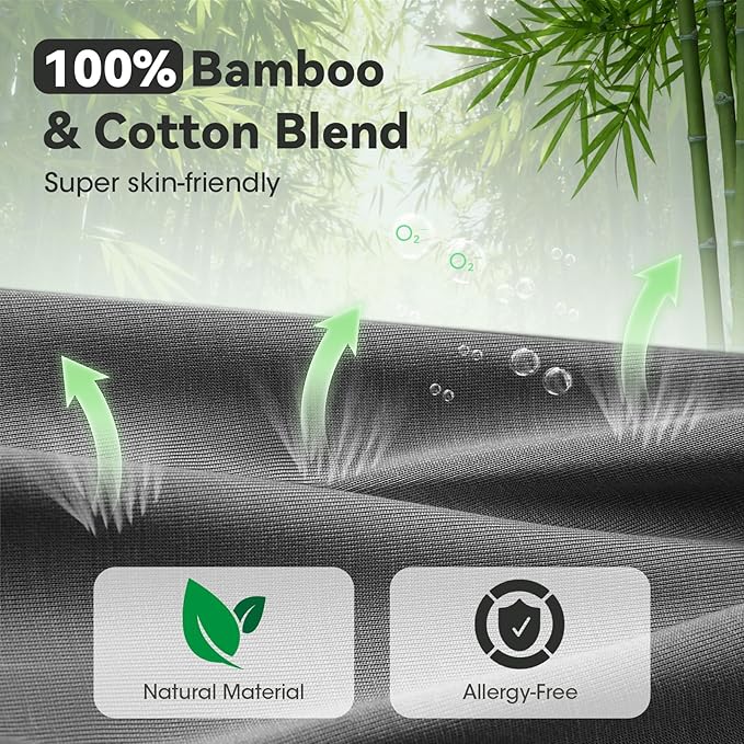 3D Bamboo Cotton Sleep Mask with Bluetooth 5.4 Headphone, Music Wireless Bluetooth Blackout Eye Mask for Side Sleepers, Earphones HD Speaker Microphone for Travel, Gifts for Women Men, Black - Bloomnest
