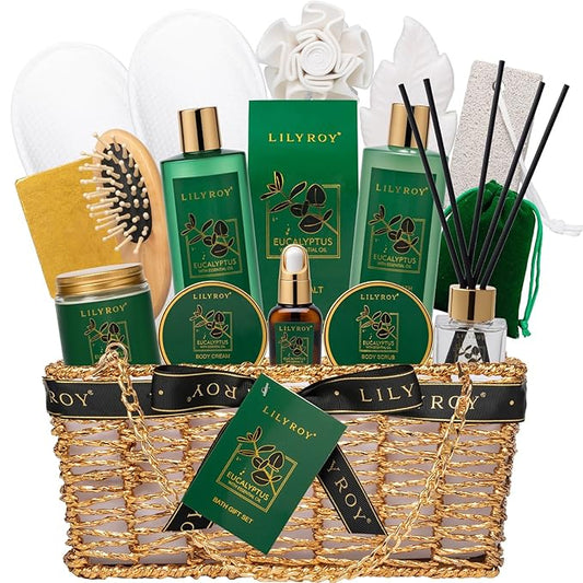 18-Piece Valentines Day Gifts for Women - Luxury Spa Gift Basket Set Bath and Body Care Kit for Men | Gift for Mothers Day Fathers Day Birthday Christmas Gifts Great for Holidays & Special Occasions